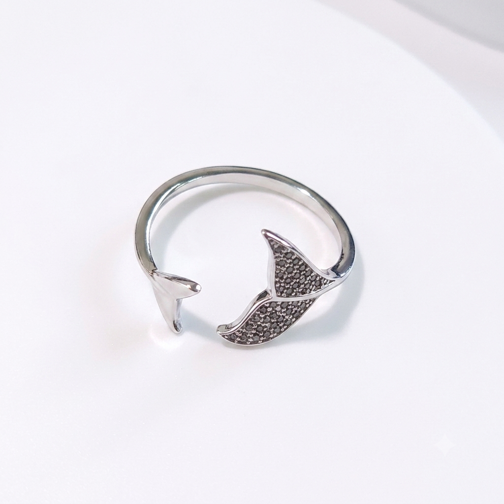 Ring｜Ocean Whisper Mermaid Tail Open Ring | Coastal Fantasy Jewelry