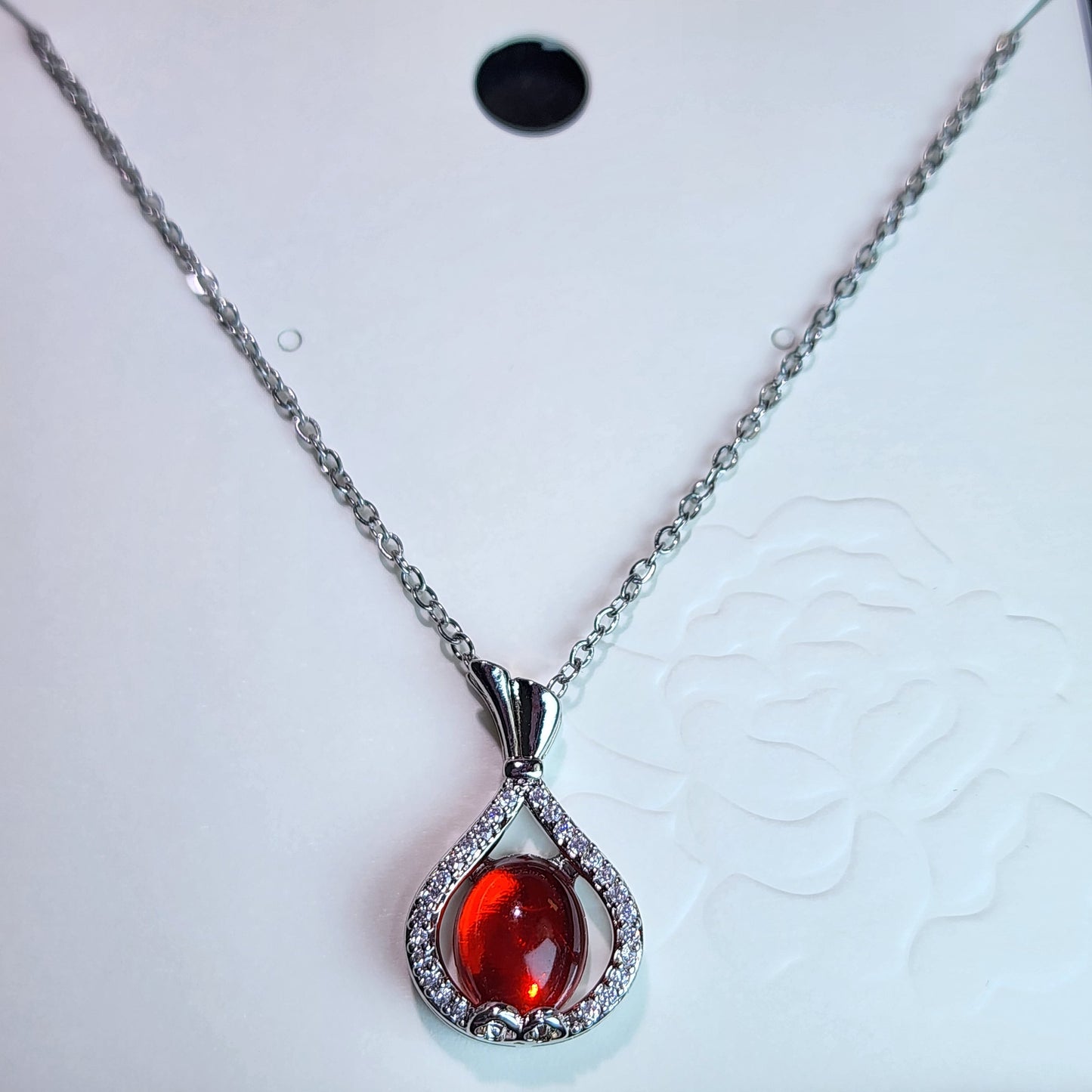 Necklace|Crimson Elixir Potion Silver Necklace