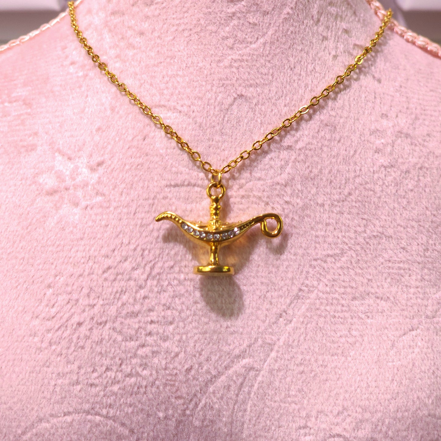 Necklace｜Golden Magic Lamp Pendant Necklace | Arabian Fantasy Charm