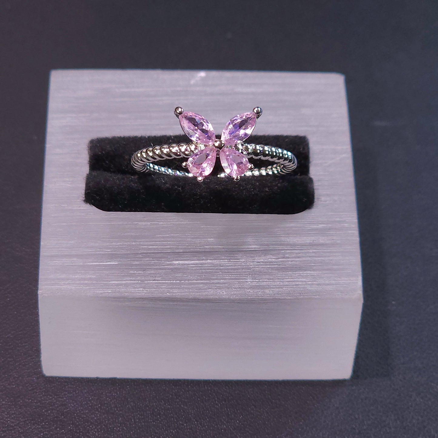 Ring｜Whisper Wing Butterfly Ring | Adjustable Fit | CZ Crystal Accent