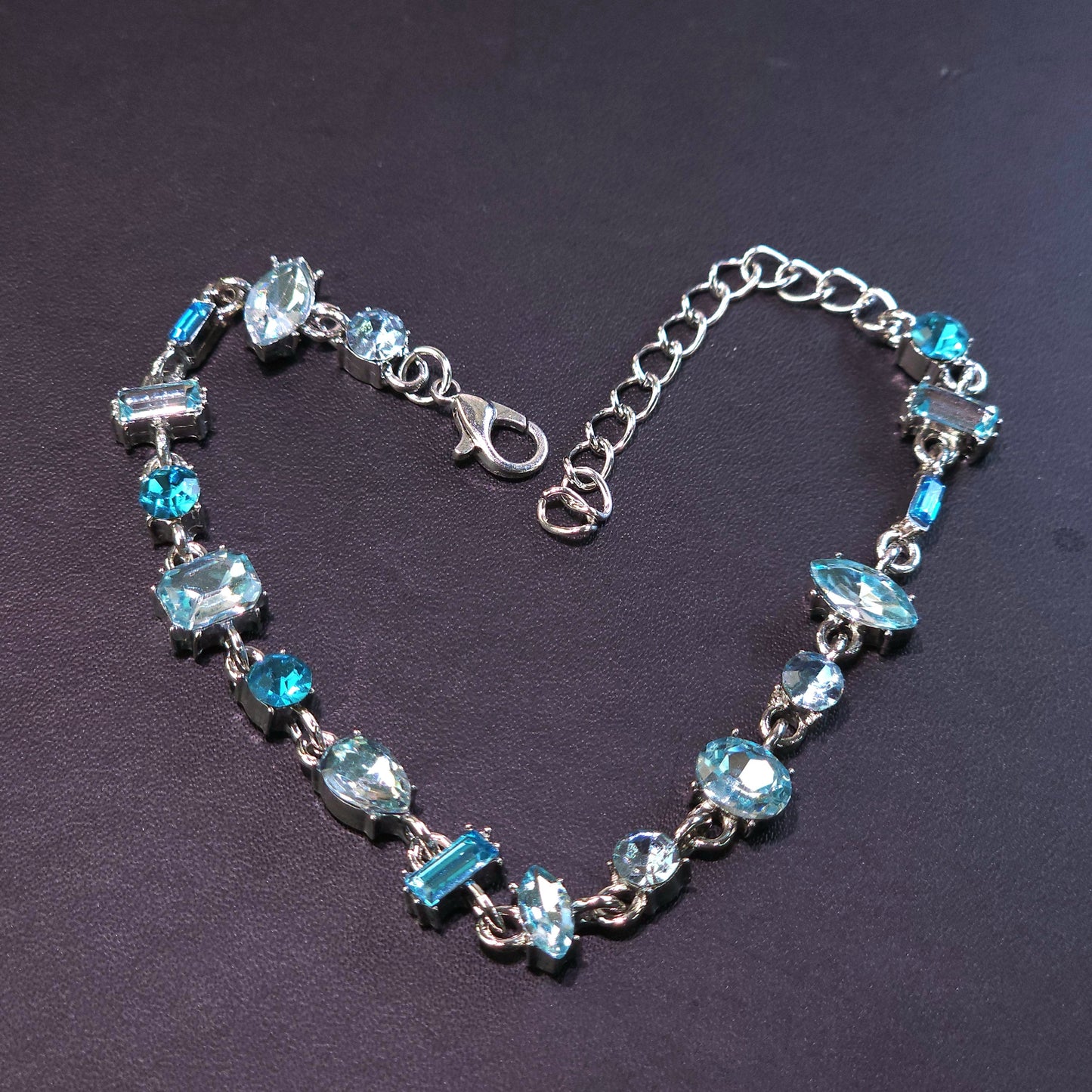 Bracelet｜Aurora Mixed-Cut CZ Bracelet | Multi-Color Crystal Link Bracelet